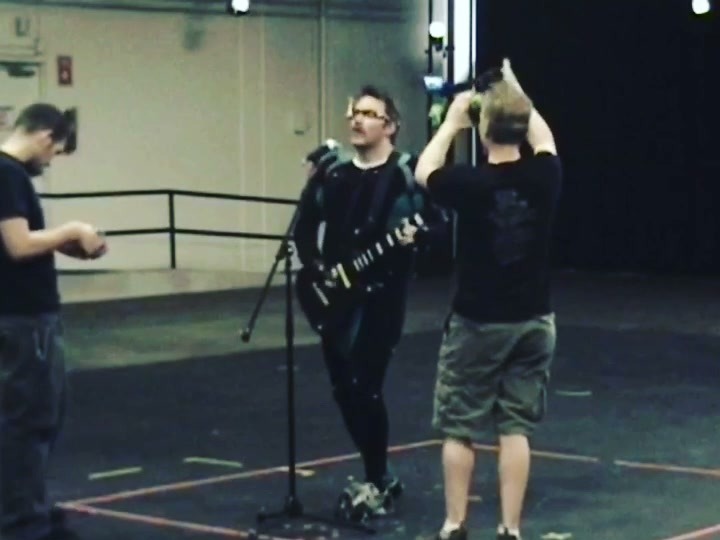 A motion-capture recording session