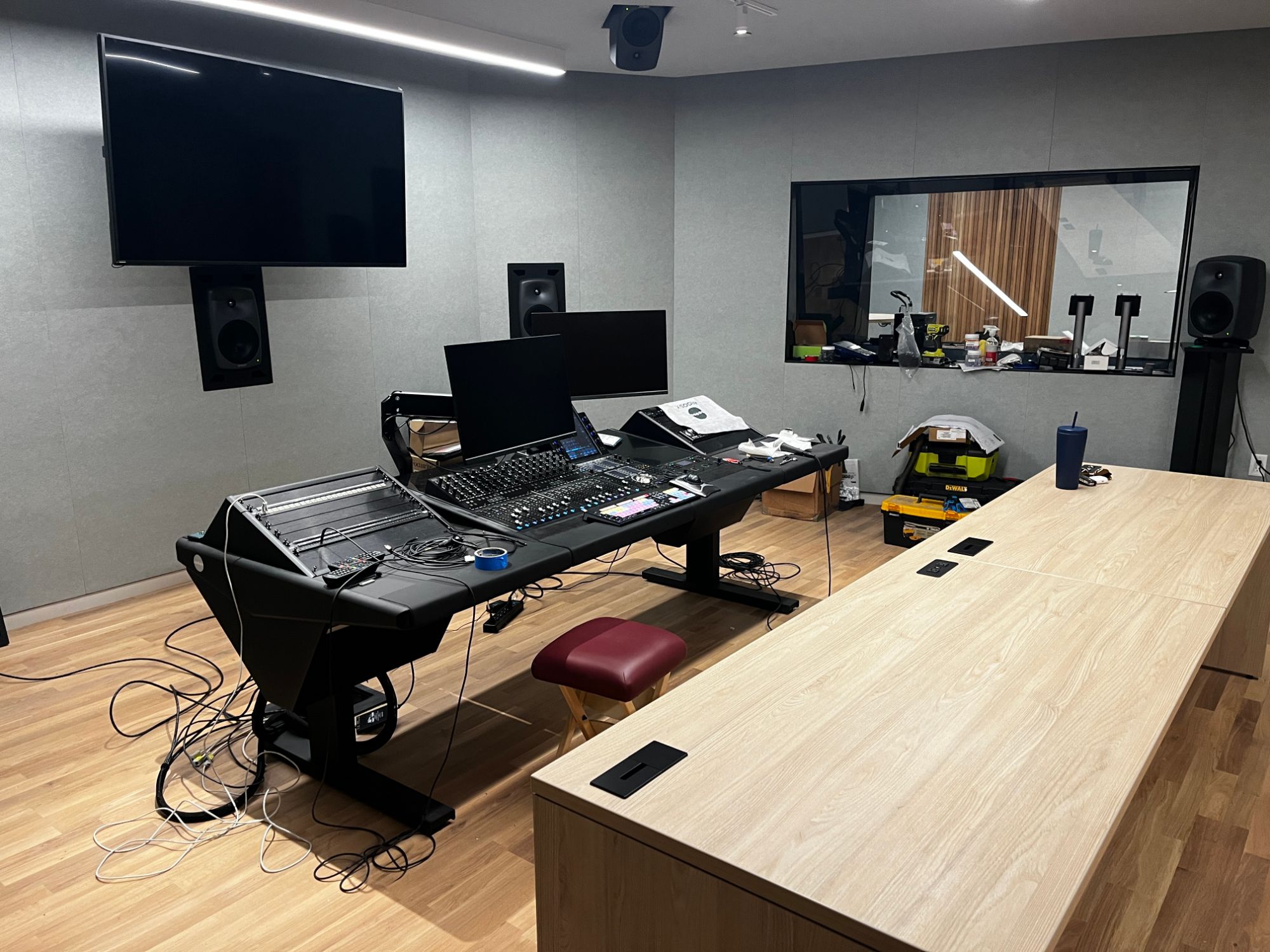 A console and its wiring